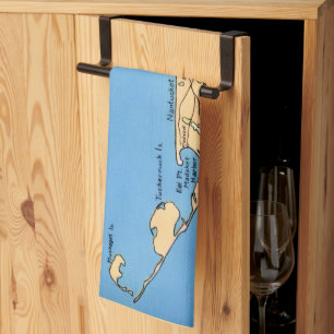 Linge De Cuisine Carte de l'île de Nantucket