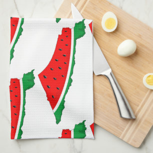 Linge De Cuisine Carte de Palestine Watermelon Symbole de la libert