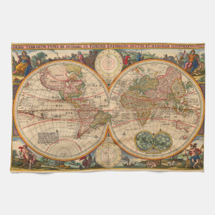 Linge De Cuisine Carte de Vieux Monde par Nicolaas Visscher