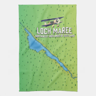 Linge De Cuisine Carte des Hautes-Terres-Écosse Loch Maree NW