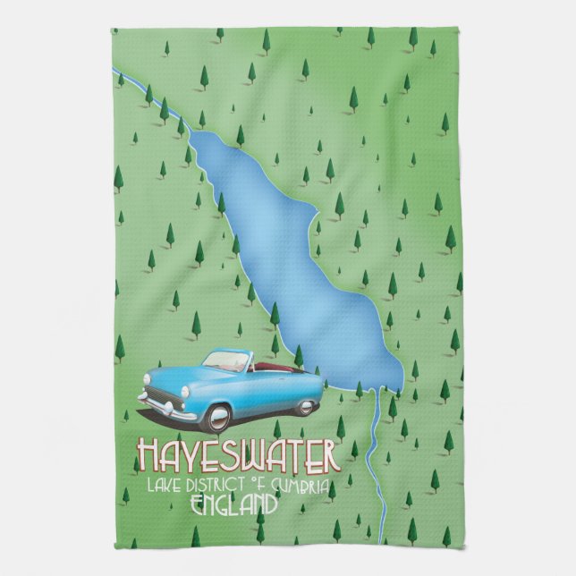 Linge De Cuisine Carte du district de Hayeswater Lake (Vertical)