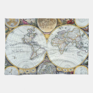 Linge De Cuisine Carte du monde antique, Atlas Maritimus de John Se
