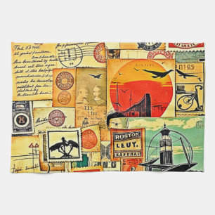 Linge De Cuisine Carte postale Vintage voyage