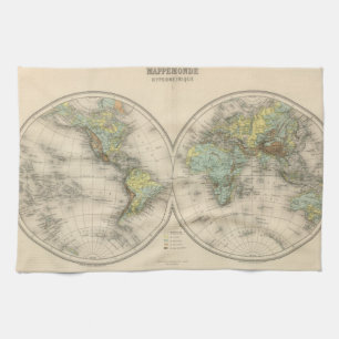 Linge De Cuisine Cartes hypsométriques du monde