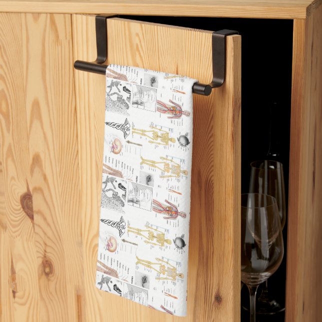 Linge De Cuisine Cartes Médicales couleur pleine (Pliage en tiers)