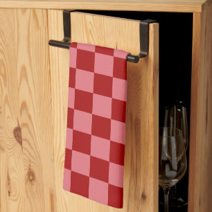 Linge De Cuisine Carton rouge et rose bonbon