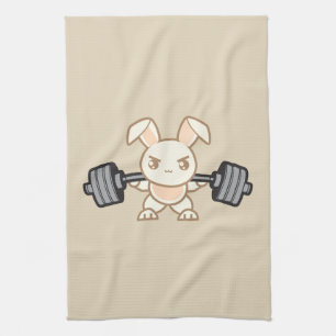 Linge De Cuisine Cartoon de lapin pour poids - Squat - Jour de la J