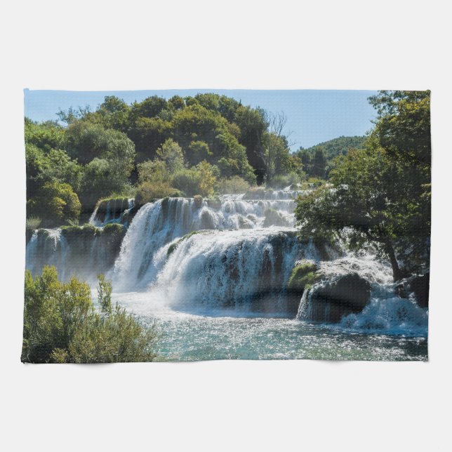 Linge De Cuisine Cascade dans le Parc national de Krka - Dalmatie,  (Horizontal)
