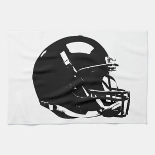 Linge De Cuisine Casque noir blanc Pop Art Football