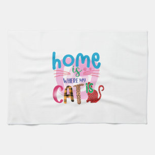 Linge De Cuisine Cat Art Home Est Là Où Mon Chat Est