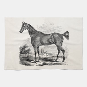 Linge De Cuisine Cavalier vintage de cheval de pur sang