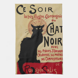 Linge De Cuisine Ce Soir Conversation Noir Chat noir, Art Nouveau V