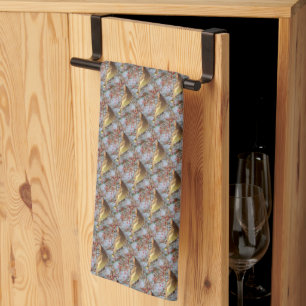 Linge De Cuisine Cèdre cire Oiseau Nature Motif  