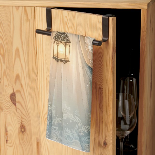 Linge De Cuisine Celestial Winter Angel Lantern of Grace (Pliage en tiers)