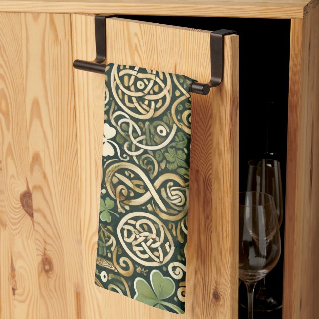 Linge De Cuisine Celtic Bloom (Pliage en tiers)