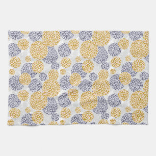 Linge De Cuisine Cercles avec imprimé léopard jaune et bleu