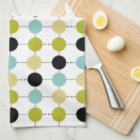 Cercles Jaunes Bleu Vert Aqua Sur Lignes Noires