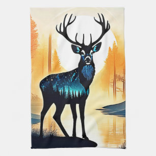 Linge De Cuisine Cerf de la forêt mystique