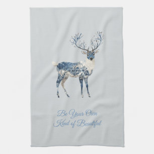 Linge De Cuisine Cerf Renard Chic Bleu Blanc Inspirant