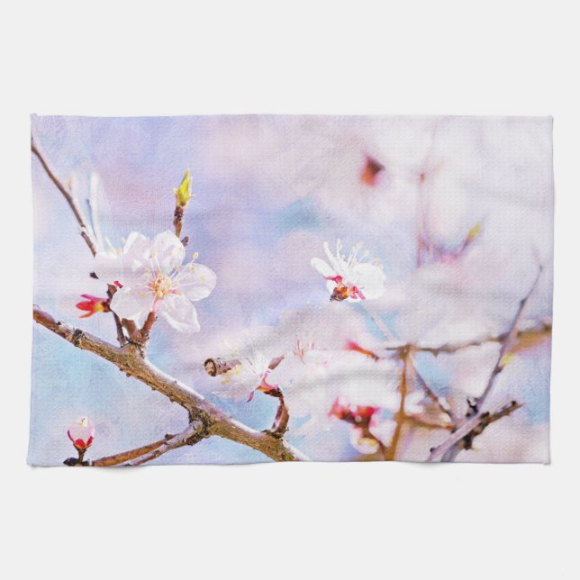 Linge De Cuisine Cerise Japonaise - Sakura En Fleur (Horizontal)