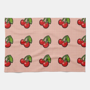 Linge De Cuisine Cerises sur Fleur