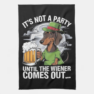 Linge De Cuisine C'est Pas Une Fête Tant Que Dachshund Bière Irland