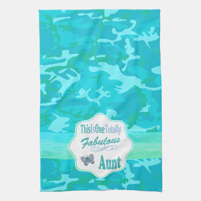 Linge De Cuisine C'Est Une Tante Bleue Butterfly Totalement Fabuleu (Vertical)