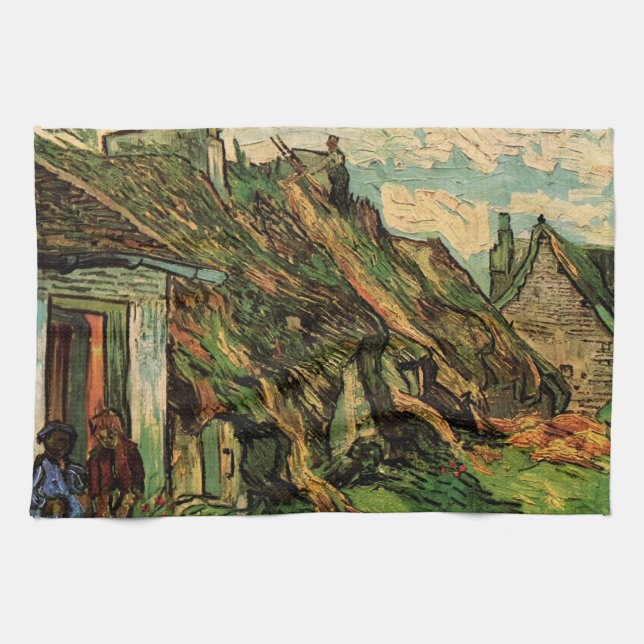 Linge De Cuisine Chalets en grès chaulé par Vincent van Gogh (Horizontal)