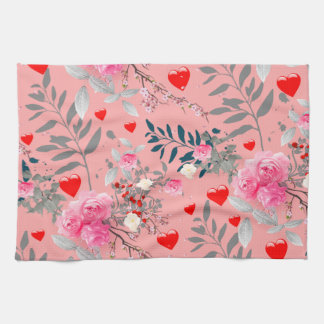 Linge De Cuisine Champ de fleurs roses