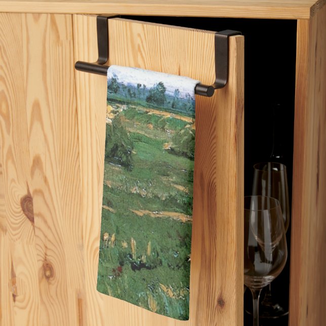 Linge De Cuisine Champs de blé avec Haystaches par Vincent van Gogh (Pliage en tiers)