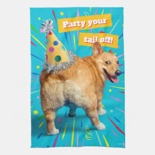 Linge De Cuisine Chapeau d'anniversaire pour derrière de Corgi