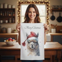 Chapeau de Père Noël à texte personnalisé en aquar
