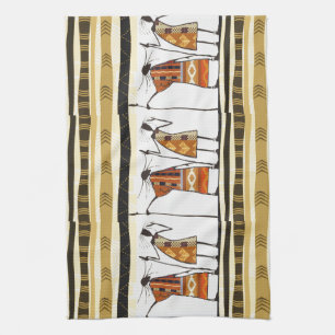 Linge De Cuisine Chasseurs tribaux africains graphiques