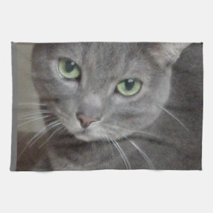 Linge De Cuisine Chat bleu russe