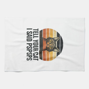 Linge De Cuisine Chat noir drôle Pspsps Design vintage coucher de s