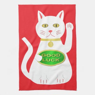 Linge De Cuisine Chat Oriental Lucky