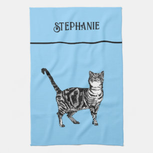 Linge De Cuisine Chat Tabby Pastel Chats Filles Rose clair