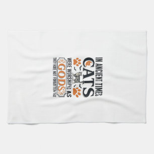 Linge De Cuisine Chats Anciens Drôles Adorés Comme Dieux Chemise Vi