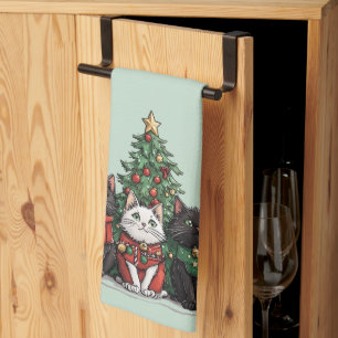 Linge De Cuisine Chats de Noël mignons