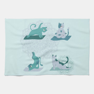 Linge De Cuisine Chats de yoga