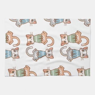 Linge De Cuisine Chats en Sweaters Automne Kitties Cute Kawaii Anim
