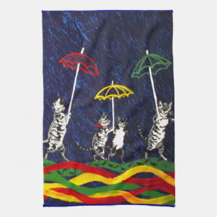 Linge De Cuisine Chats sous la pluie