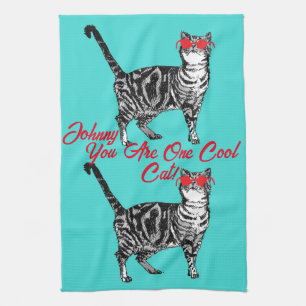 Linge De Cuisine Chaud Tabby Chaton Lunettes de Soleil Hommes Torch