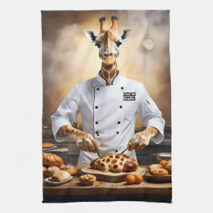 Linge De Cuisine "Chef Pâtissier Girafe: Atteindre de Nouveaux Somm