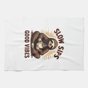 Linge De Cuisine Chemise de café de paresse vintage humour lent du 