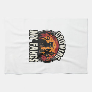 Linge De Cuisine Chemise de chat noir Halloween faisant pousser mes