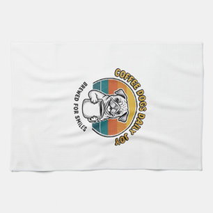 Linge De Cuisine Chemise de chien de café Design de mug de chiot gr