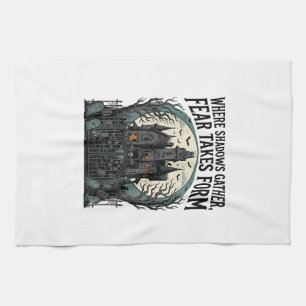 Linge De Cuisine Chemise de citation de maison hantée gothique vint