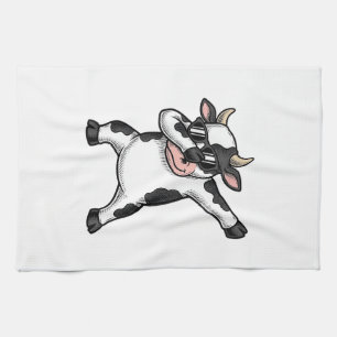 Linge De Cuisine Chemise Graphique Vache Dabbing Lunettes de Soleil