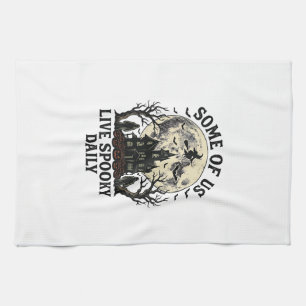 Linge De Cuisine Chemise Halloween tous les jours avec lune hantée